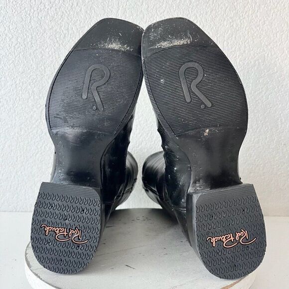 Rod Patrick Mens Cowboy Boots Size 9.5A Womens 11A Black Full Quill Ostrich - Picture 8 of 12
